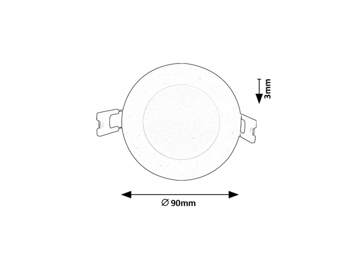 Spot LED incastrat Shaun2, alb, 3W, 210lm, 3000K, D.9cm, IP20, Rabalux, 71216