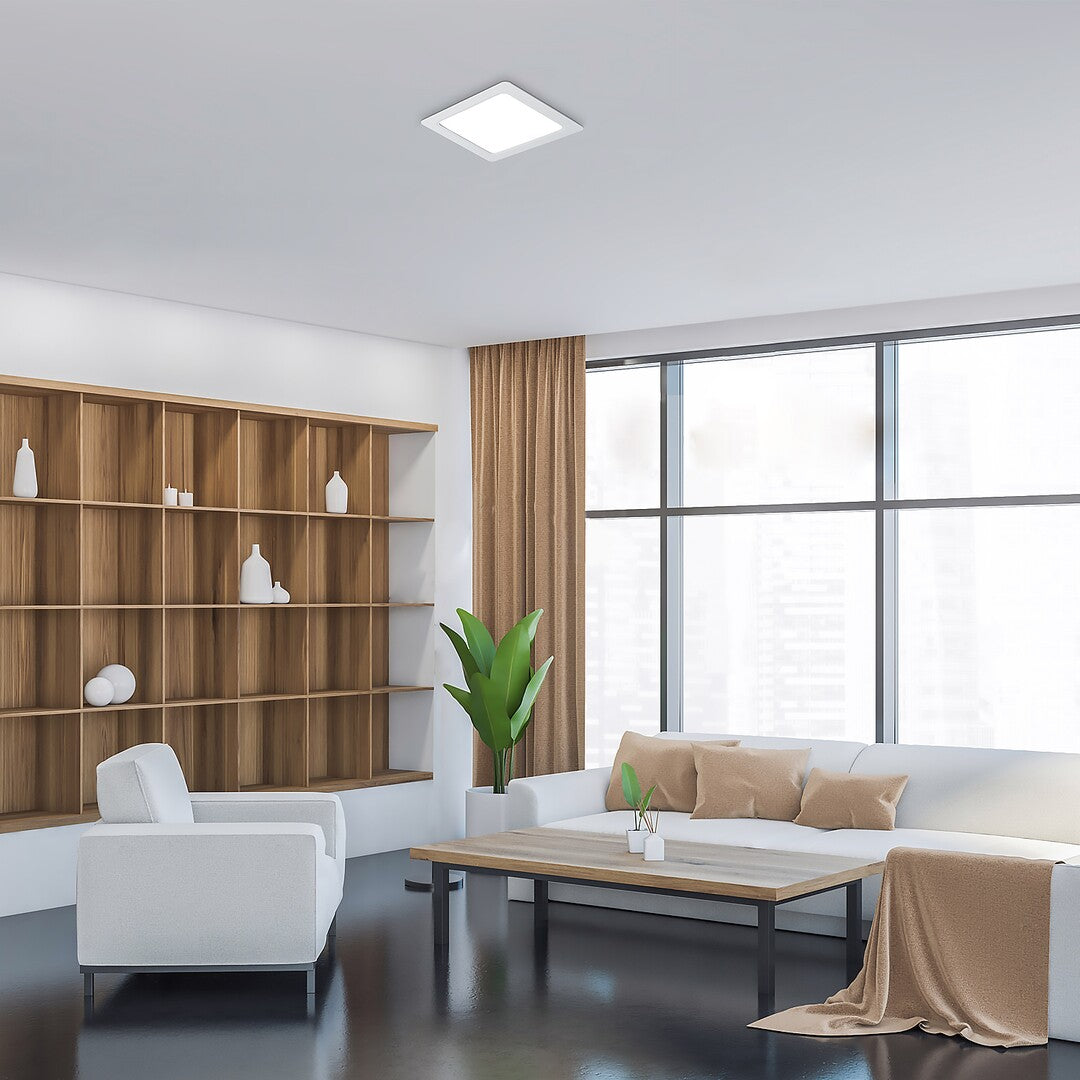 Spot LED incastrat Shaun2, alb, 18W, 1220lm, 3000K, D.22cm, IP20, Rabalux, 71223