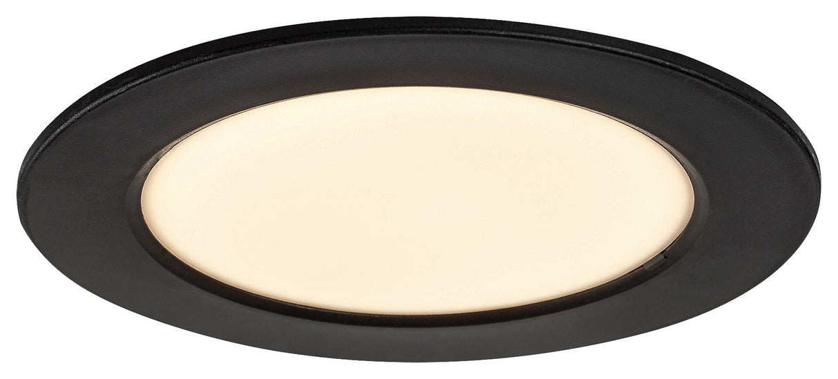 Spot LED incastrat Shaun2, negru, 6W, 450lm, 3000K, D.12cm, IP20, Rabalux, 71225