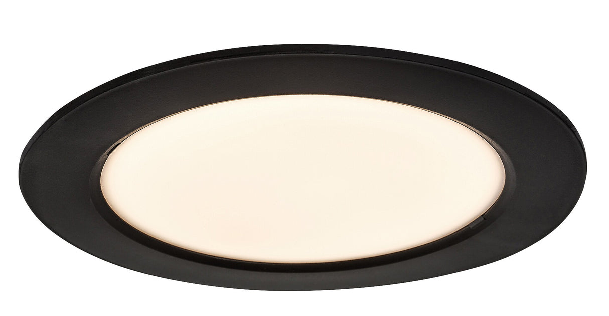 Spot LED incastrat Shaun2, negru, 12W, 800lm, 3000K, D.17cm, IP20, Rabalux, 71226
