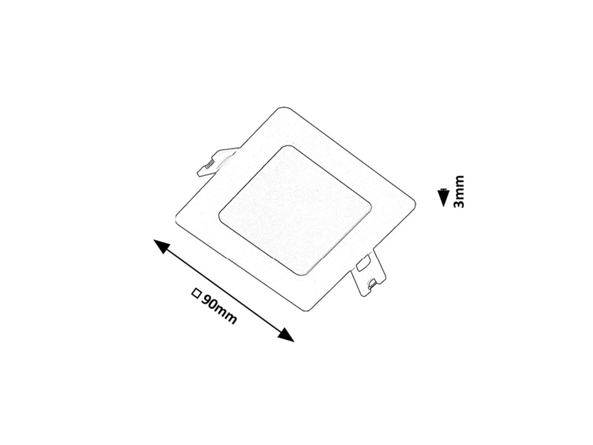 Spot LED incastrat Shaun2, negru, 3W, 200lm, 3000K, D.9cm, IP20, Rabalux, 71228