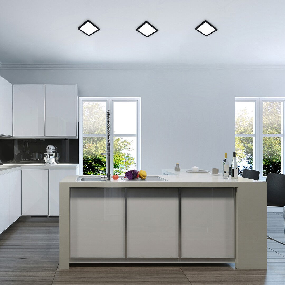 Spot LED incastrat Shaun2, negru, 3W, 200lm, 3000K, D.9cm, IP20, Rabalux, 71228