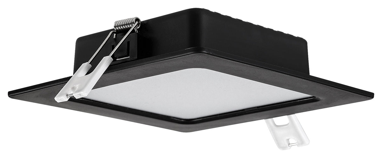 Spot LED incastrat Shaun2, negru, 6W, 450lm, 3000K, D.12cm, IP20, Rabalux, 71229