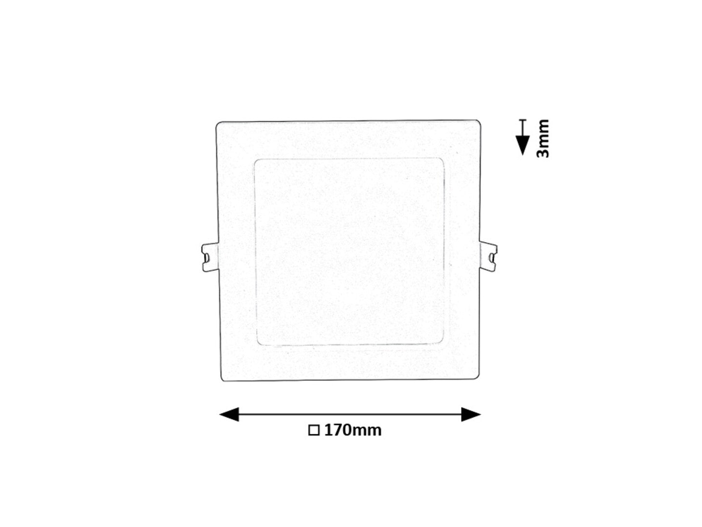 Spot LED incastrat Shaun 2, alb, 12W, 820lm, 4000K, D.17cm, IP20, Rabalux, 71238