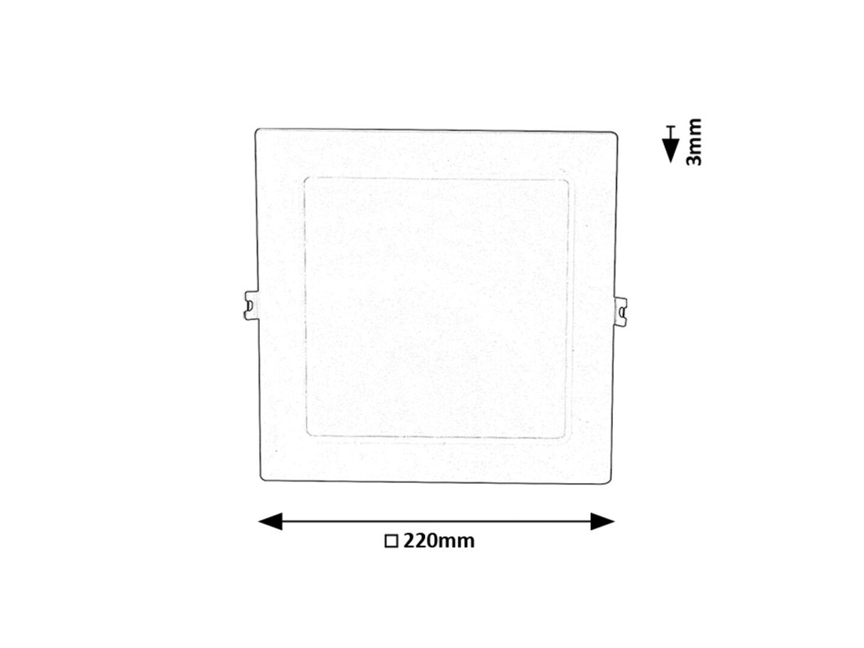 Spot LED incastrat Shaun2, alb, 18W, 1360lm, 4000K, D.22cm, IP20, Rabalux, 71239