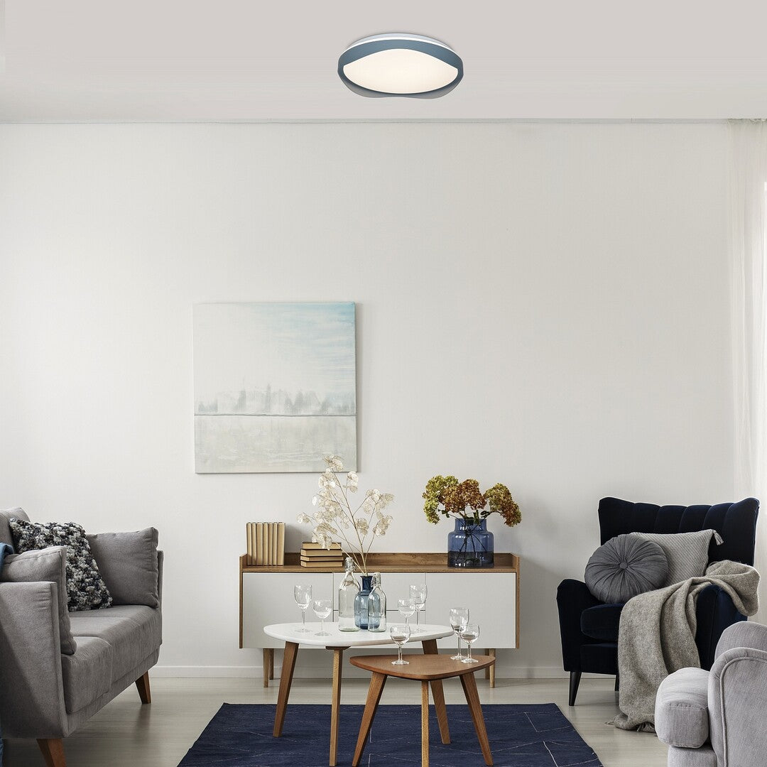 Plafoniera LED Israh, gri, 40W, 1850lm, 4000K, D.48cm, IP20, Rabalux, 71249