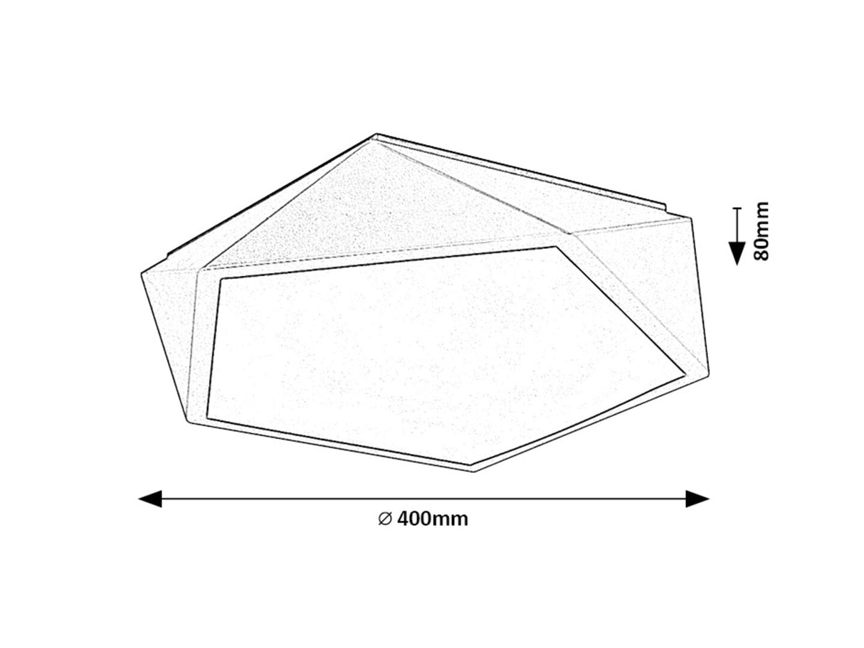 Plafoniera LED Raffa, gri, 30W, 1000lm, 3000K, IP20, Rabalux, 71251