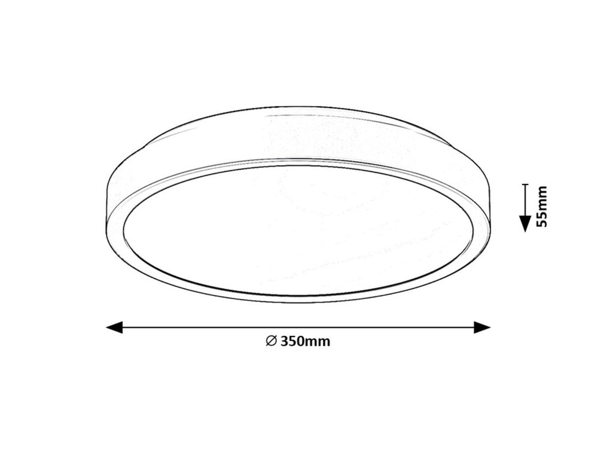 Plafoniera baie Samira, alb, LED, 36W, 2930 lumeni, 4000K, D.35 cm, IP44, Rabalux 71258