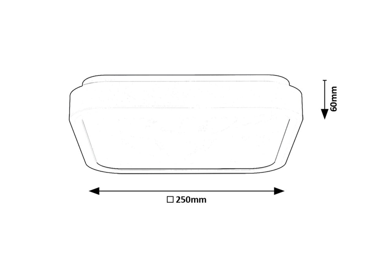 Plafoniera Rabalux Samira, alb, LED, 18W, 1430 lumeni, 4000K, 25x25 cm, IP44, Rabalux 71260