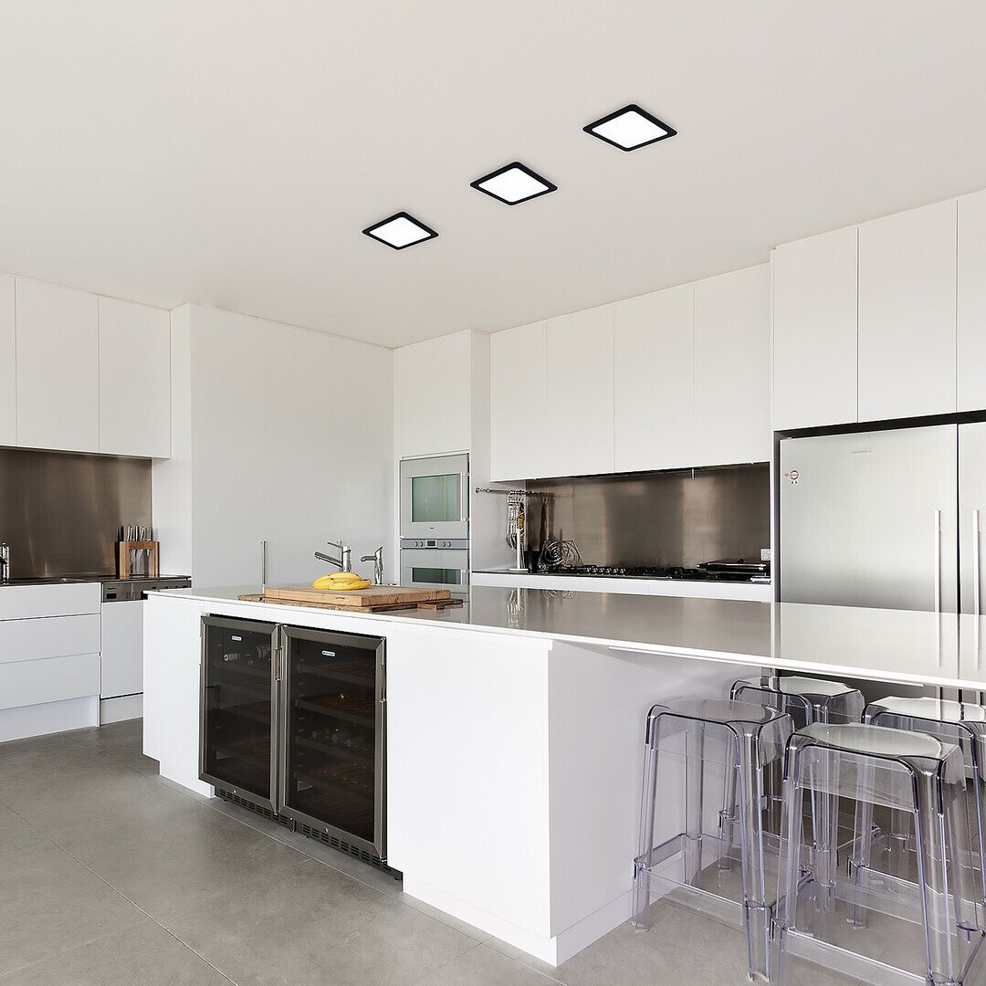 Spot LED incastrat Shaun2, negru, 12W, 810lm, 4000K, D.17cm, IP20, Rabalux, 71264