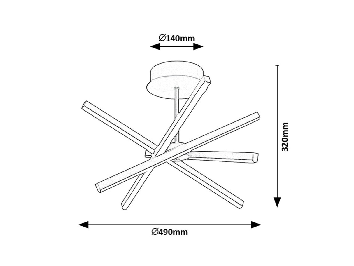 Plafoniera LED Matilde, negru, 30W, 1200lm, 4000K, IP20, Rabalux, 71270