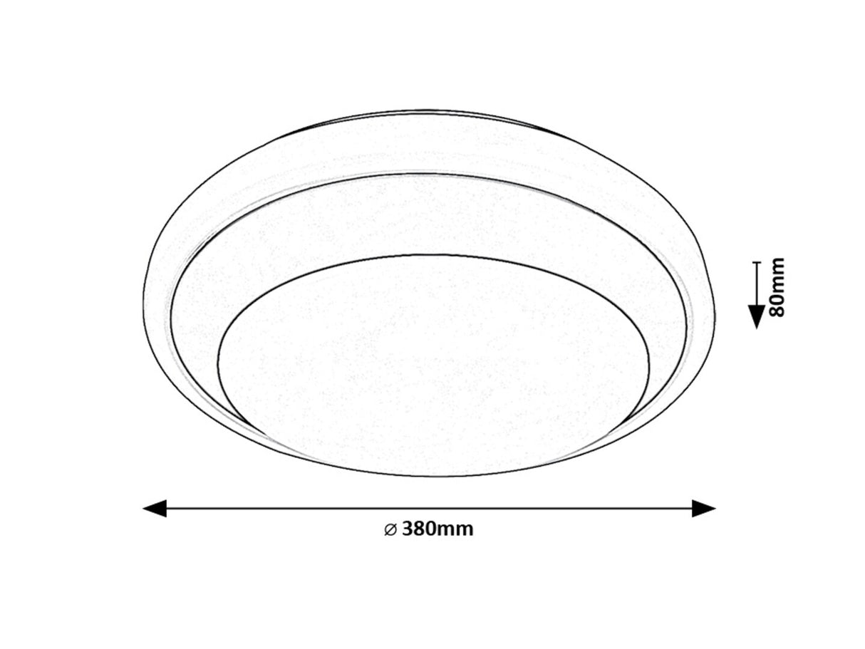 Plafoniera LED Barbora, negru, 24W, 2000lm, 4000K, IP20, Rabalux, 71273