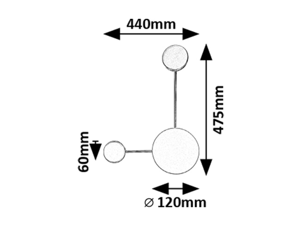 Aplica LED Amadeo, auriu, 7W, 760lm, 3000K, IP20, Rabalux, 71274