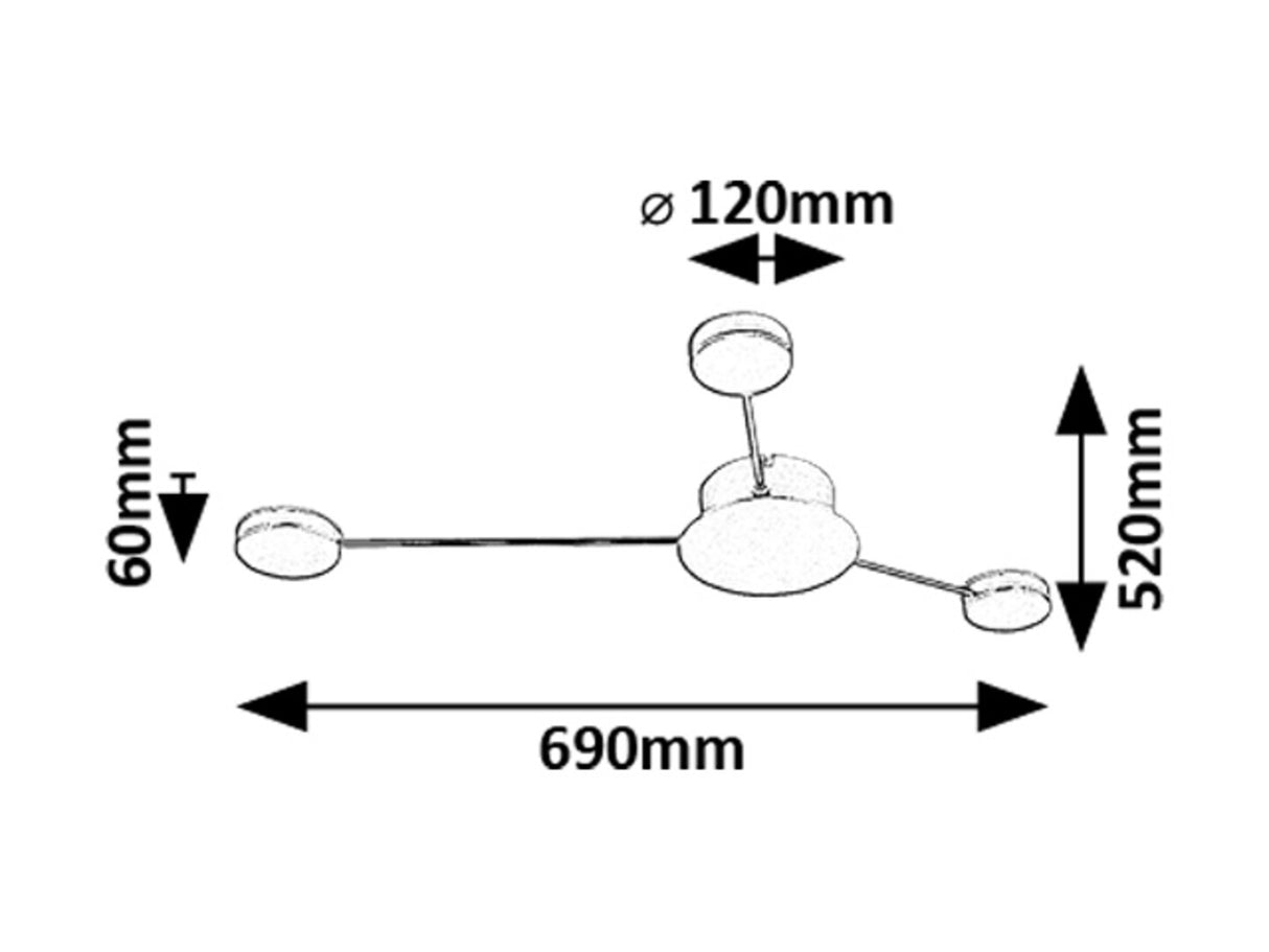 Aplica LED Amadeo, auriu, 10W, 1200lm, 3000K, IP20, Rabalux, 71275