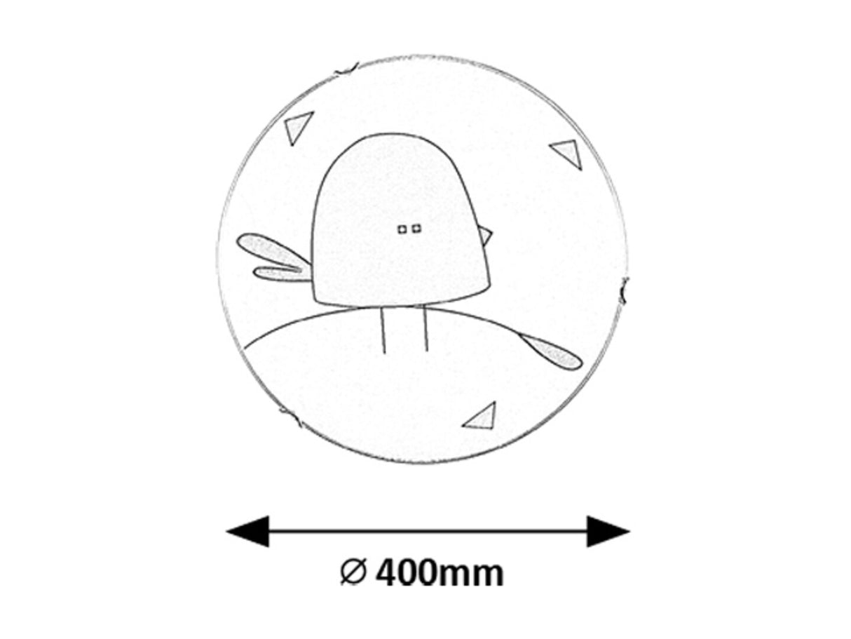 Lustra pentru copii Fowly, alb, 2 x E27, D.40, IP20, Rabalux, 71278