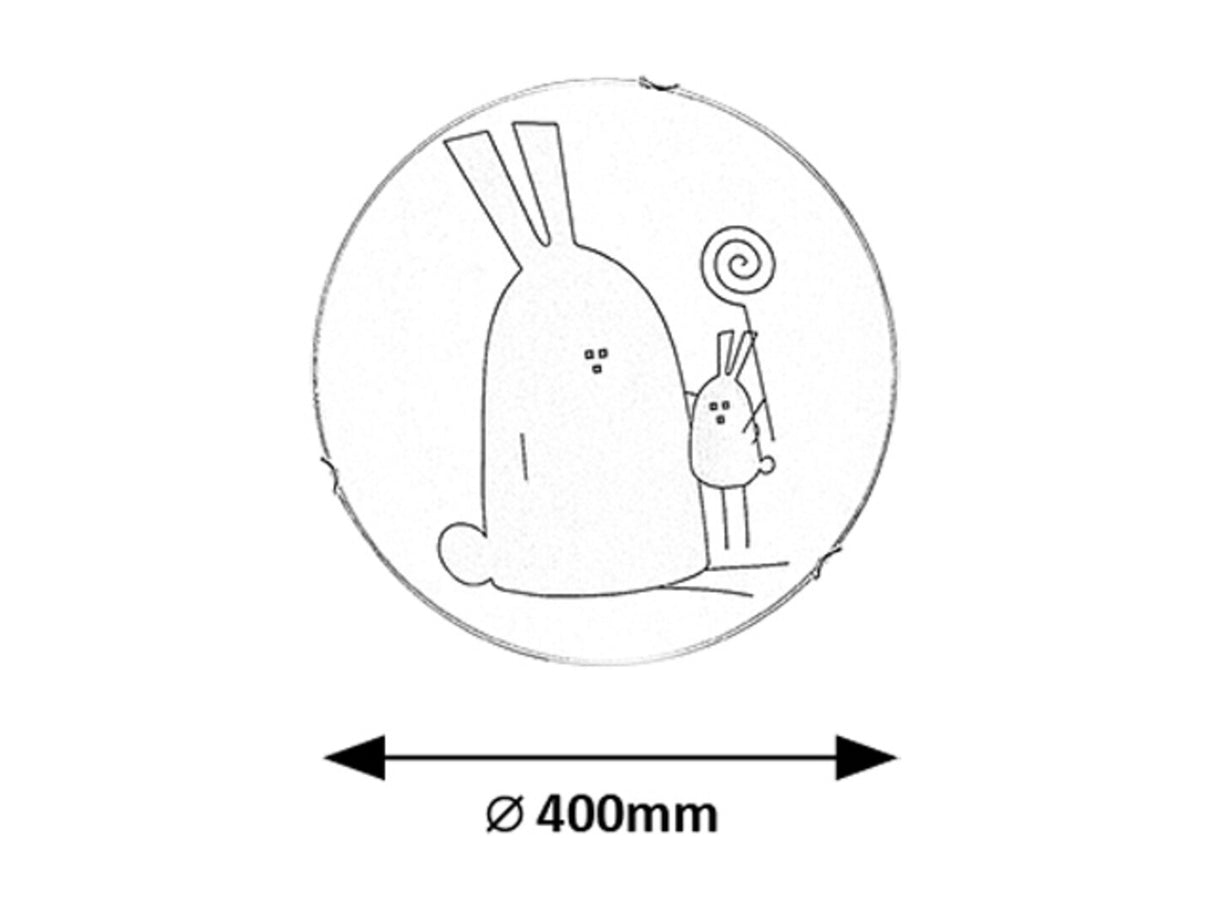 Plafoniera copii Flappy, alb, 2 x E27, D.40, IP20, Rabalux, 71279