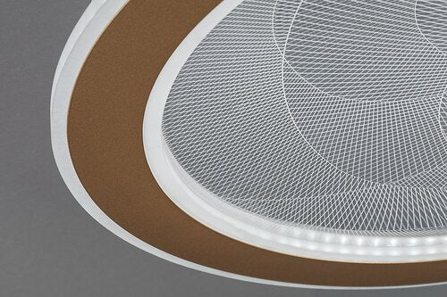 Plafoniera LED cu telecomanda Efrael, auriu mat, 24W, 1700lm, 3000K-6500K, D.40cm, IP20, Rabalux, 71281