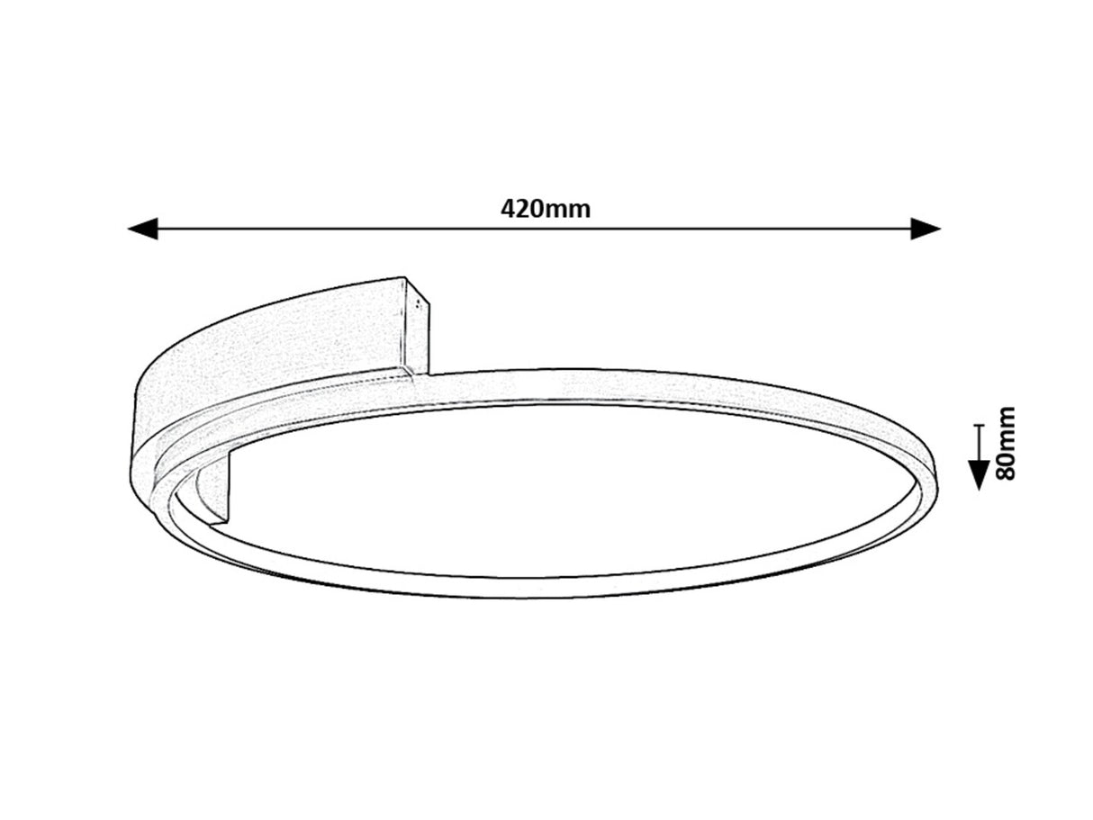 Plafoniera LED Holize, auriu, 24W, 1350lm, 4000K, IP20, Rabalux, 71287
