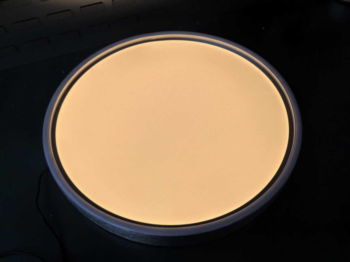 Plafoniera LED Dewson, aluminiu periat, 37W, 2480lm, 3000K, D.45cm, IP20, Rabalux, 71289