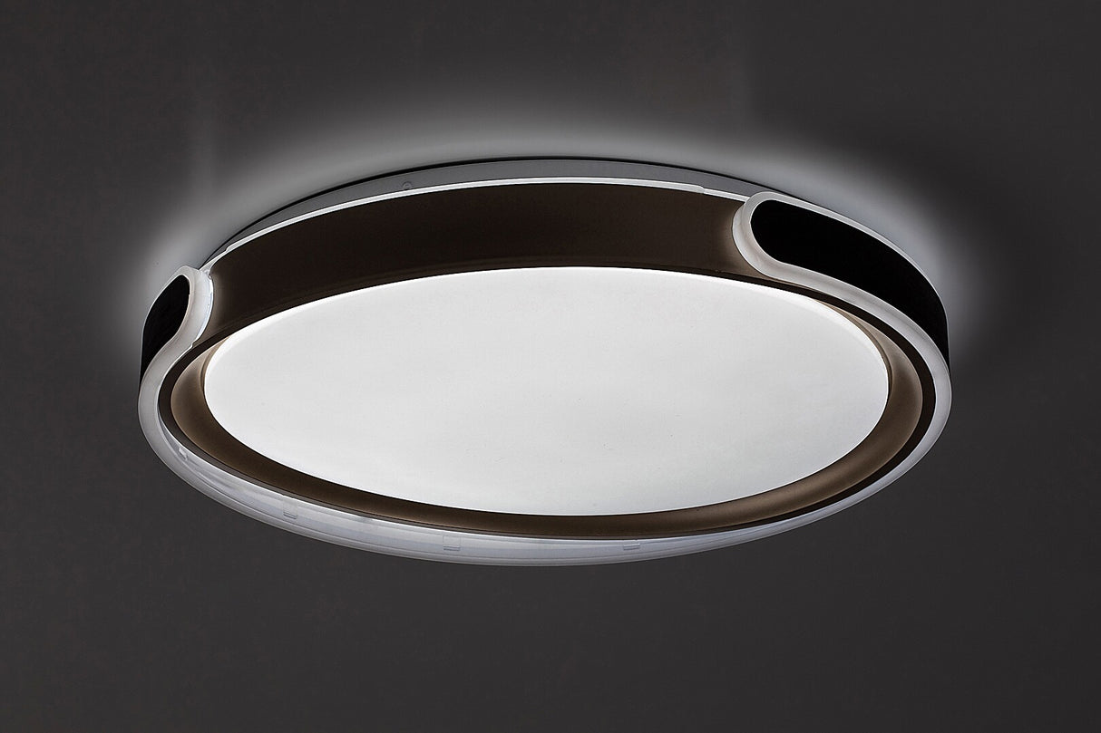 Plafoniera LED Jindri, negru/auriu, 48W, 3000lm, 3000K/6500K, telecomanda, IP20, Rabalux, 71292