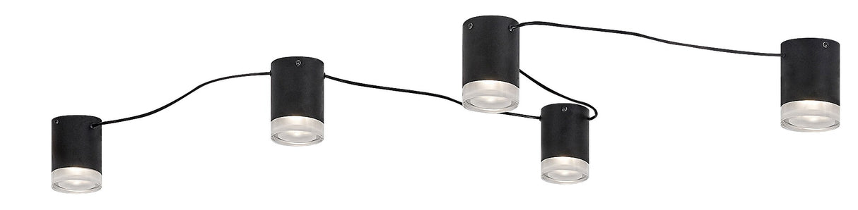 Plafoniera Looplab, negru, 5xG9, L.230cm, IP20, Rabalux, 71295
