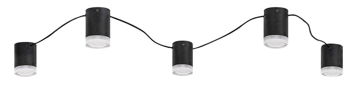 Plafoniera Looplab, negru, 5xG9, L.230cm, IP20, Rabalux, 71295