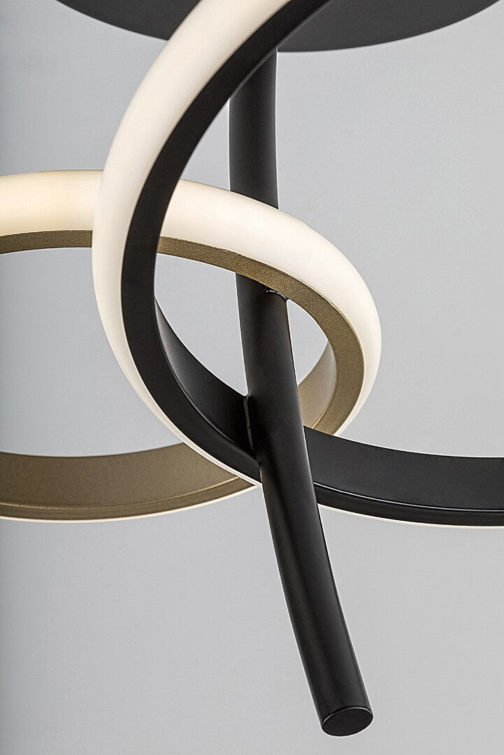 Plafoniera LED Emilion, negru/ auriu, 24W, 1450lm, 4000K, IP20, Rabalux, 71296