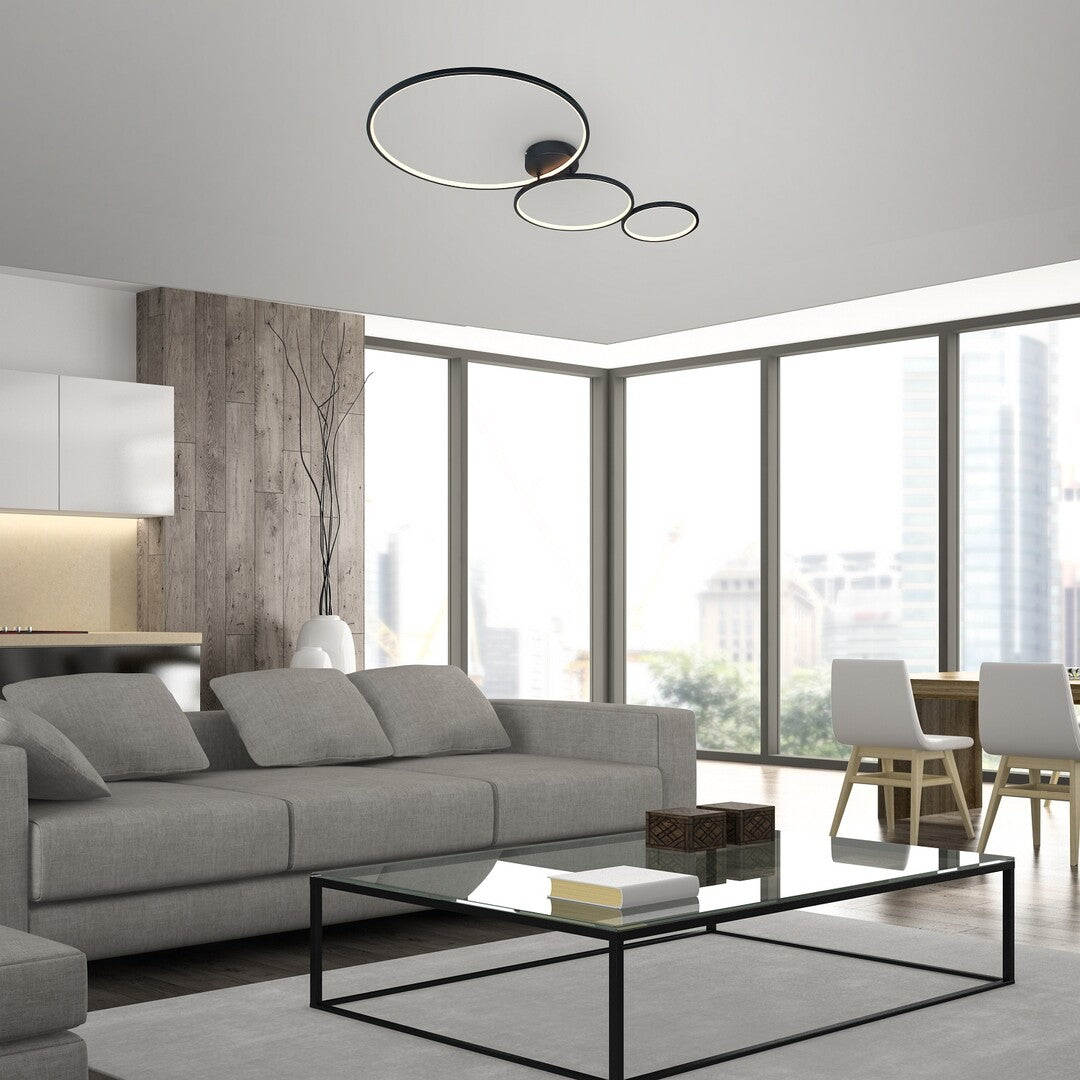 Plafoniera LED Formand, negru, 38W, 1100lm, 3000K, IP20, Rabalux, 71297