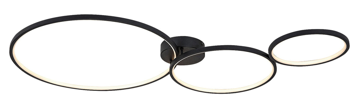 Plafoniera LED Formand, negru, 38W, 1100lm, 3000K, IP20, Rabalux, 71297