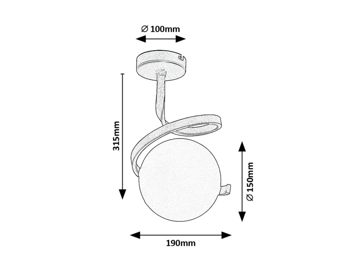 Plafoniera Sarabi, auriu, 1xE27, IP20, Rabalux, 71301