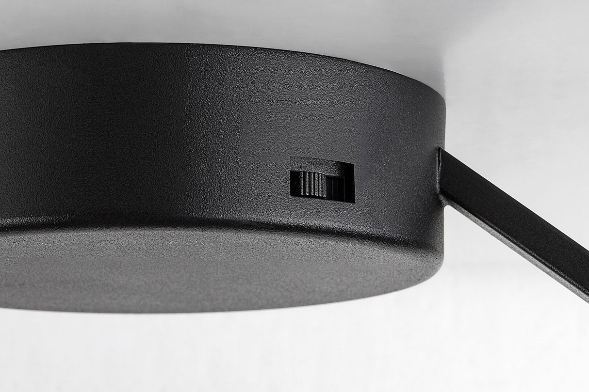 Plafoniera LED Isaure, negru, 24W, 1600lm, 3000K, 4000K, 6500K, IP20, Rabalux, 71302