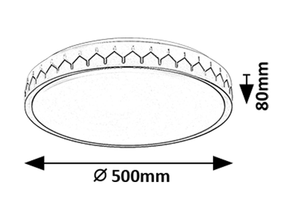 Plafoniera LED Malin, negru/gri, 48W, 3000lm, 3000K/6500K, telecomanda, IP20, Rabalux, 71304