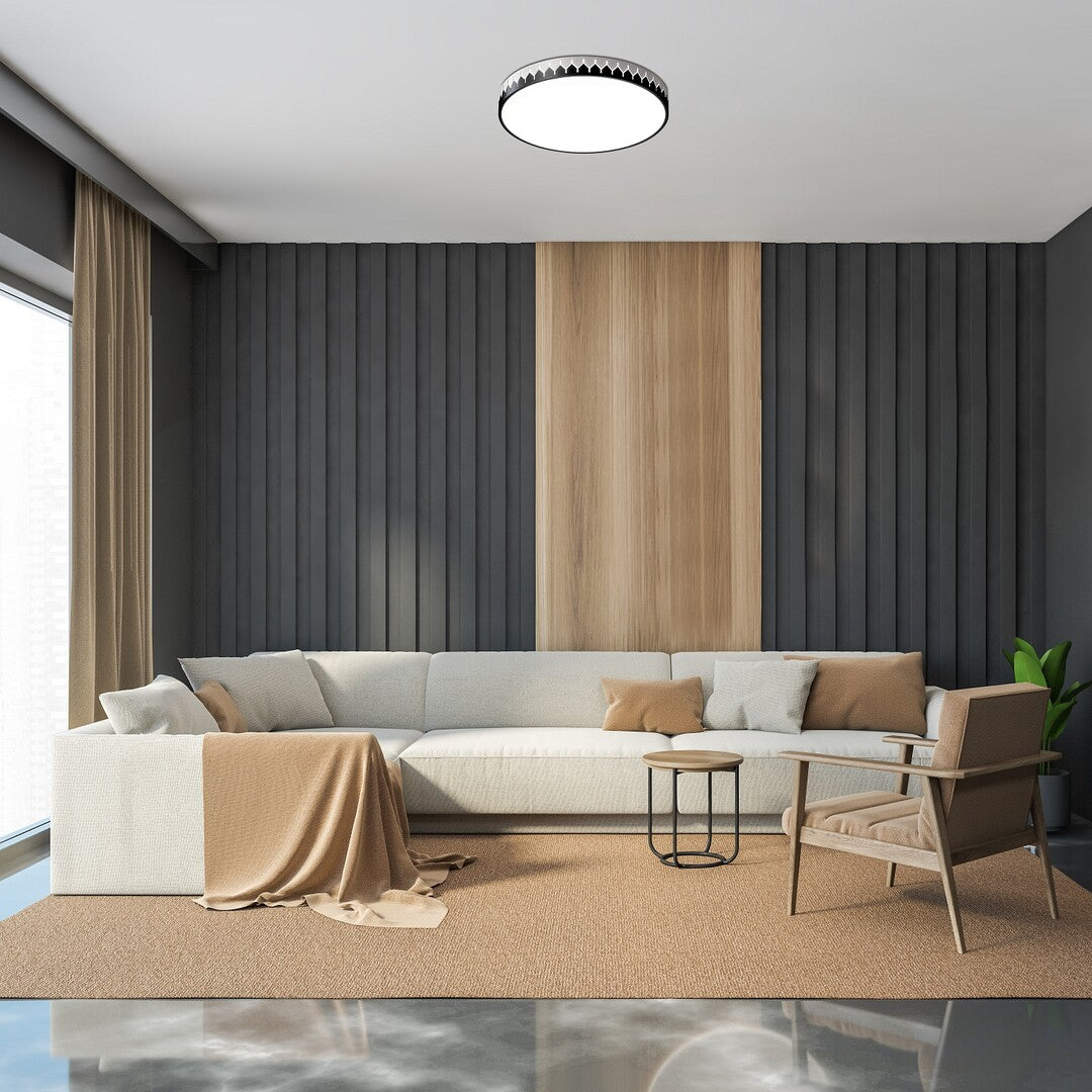 Plafoniera LED Malin, negru/gri, 48W, 3000lm, 3000K/6500K, telecomanda, IP20, Rabalux, 71304