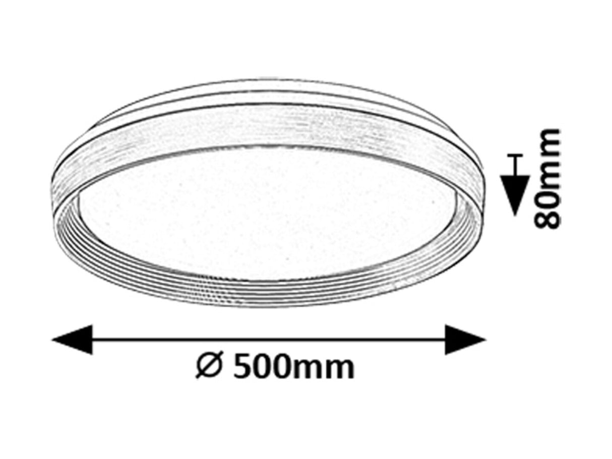 Plafoniera LED Ladan, maro/ auriu, 48W, 3000lm, 3000K-6500K, D.50cm, IP20, Rabalux, 71308