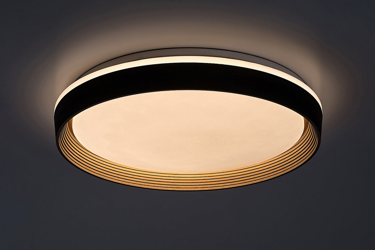 Plafoniera LED Ladan, maro/ auriu, 48W, 3000lm, 3000K-6500K, D.50cm, IP20, Rabalux, 71308