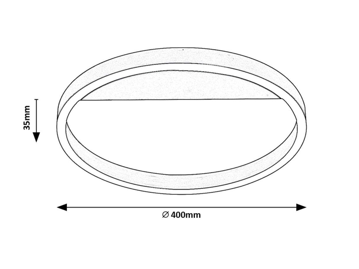 Plafoniera LED Thric, negru/ auriu, 20W, 1250lm, 3000K, IP20, Rabalux, 71309