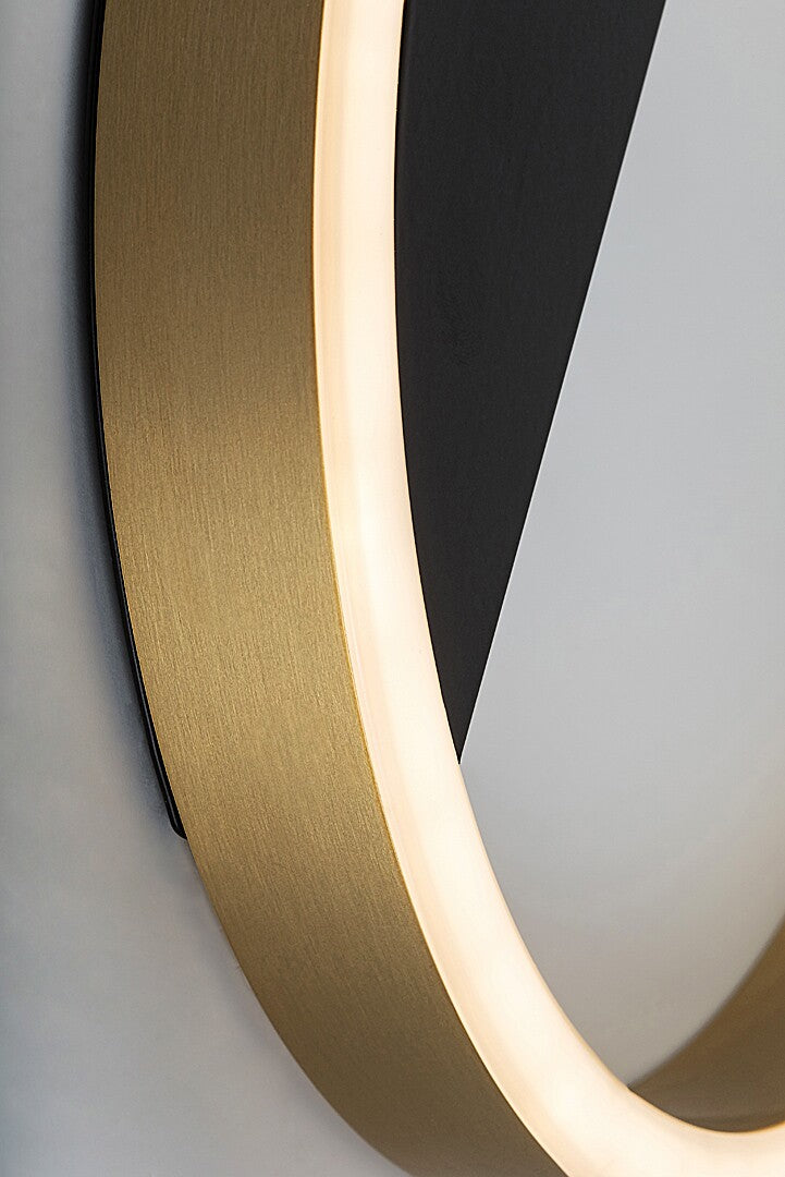 Aplica LED Thric, negru/ auriu, 15W, 960lm, 3000K, IP20, Rabalux, 71310