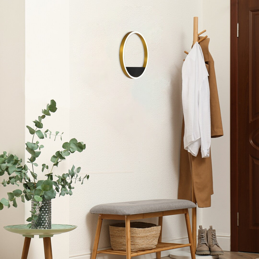 Aplica LED Thric, negru/ auriu, 15W, 960lm, 3000K, IP20, Rabalux, 71310