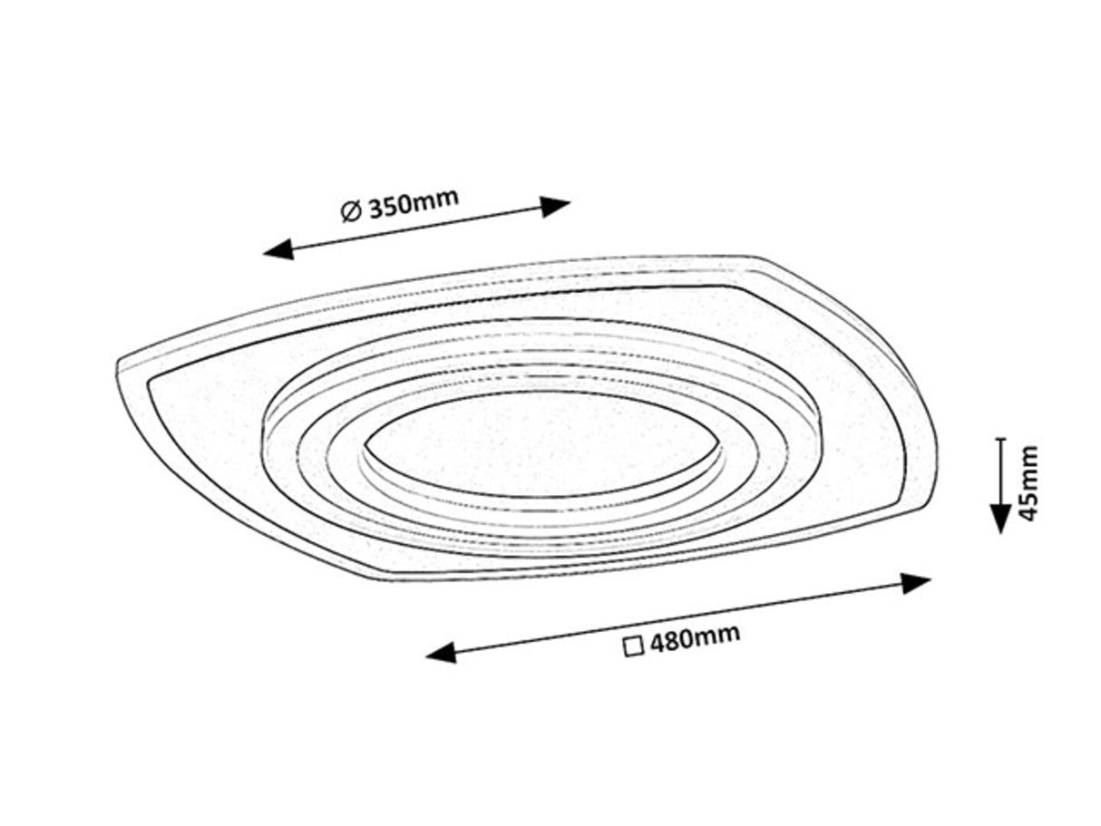 Plafoniera LED Taneli 2, 60W, 6100lm, 3000K-6000K, D.48cm, IP20, Rabalux, 71318