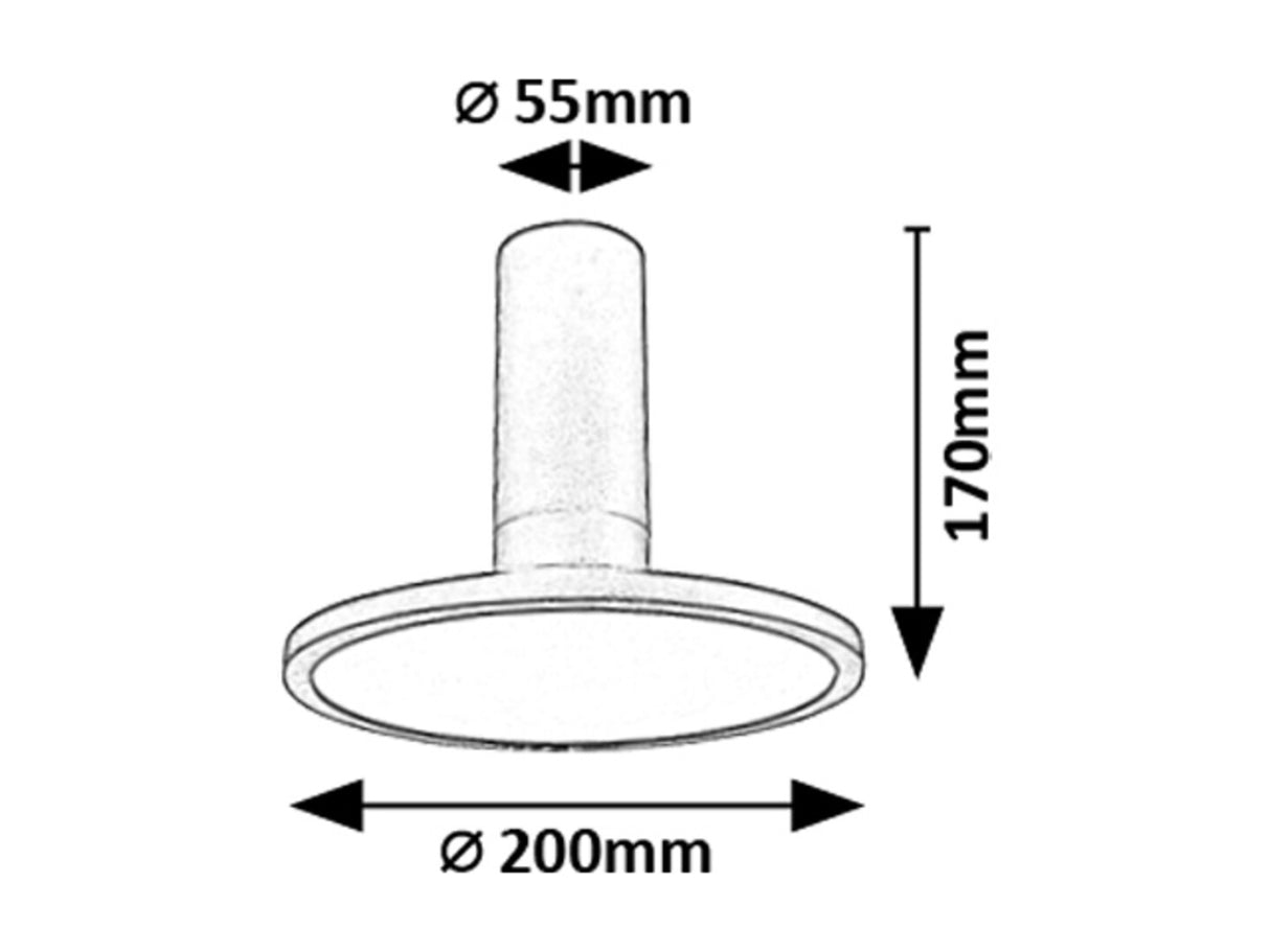 Plafoniera LED Ovidia, negru, 20W, 1370lm, 3000K, IP20, Rabalux, 71323