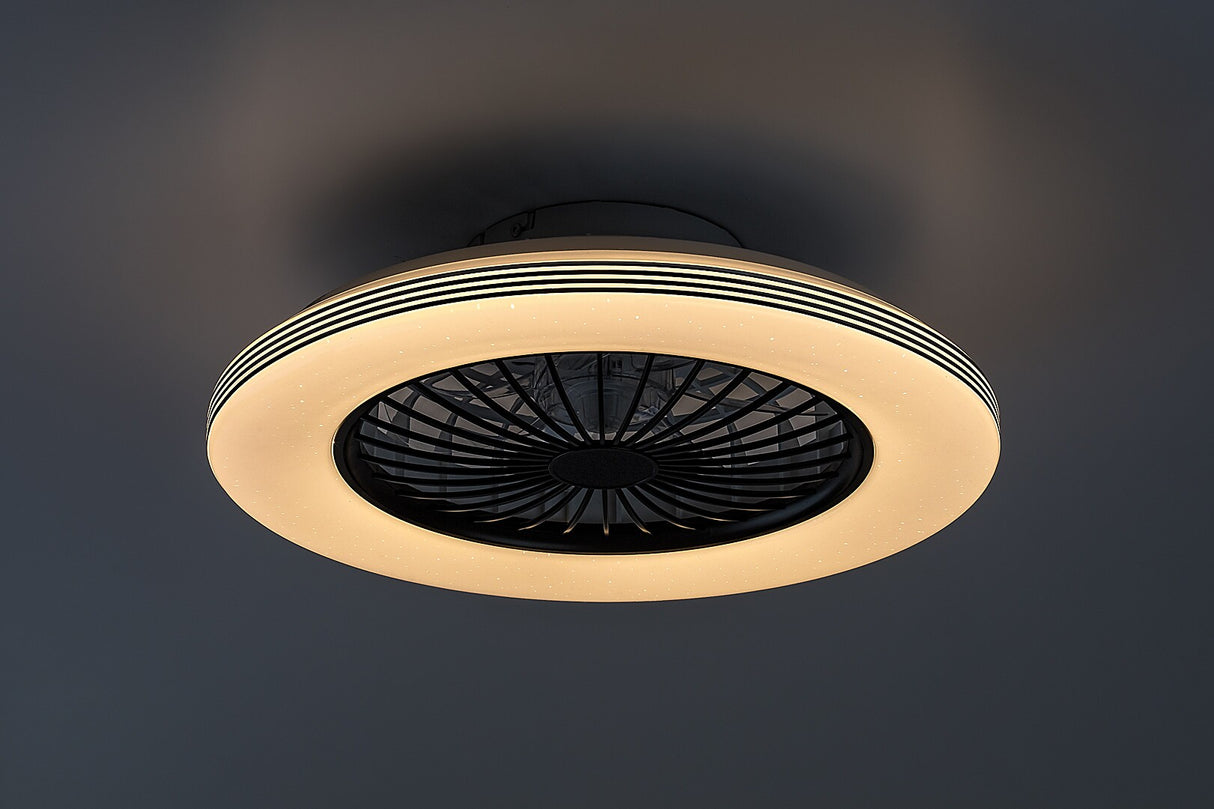 Plafoniera LED Dalfon2 cu ventilator, 48W, 3100lm, 3000K-6500K, D.48,5cm, IP20, Rabalux, 71330