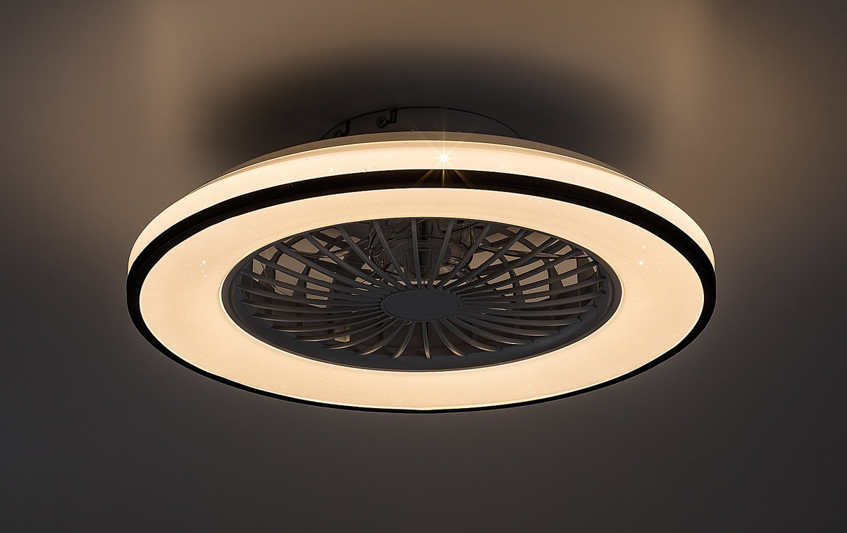 Plafoniera LED Dalfon2 cu ventilator, 48W, 2800lm, 3000K-6500K, D.48,5cm, IP20, Rabalux, 71331