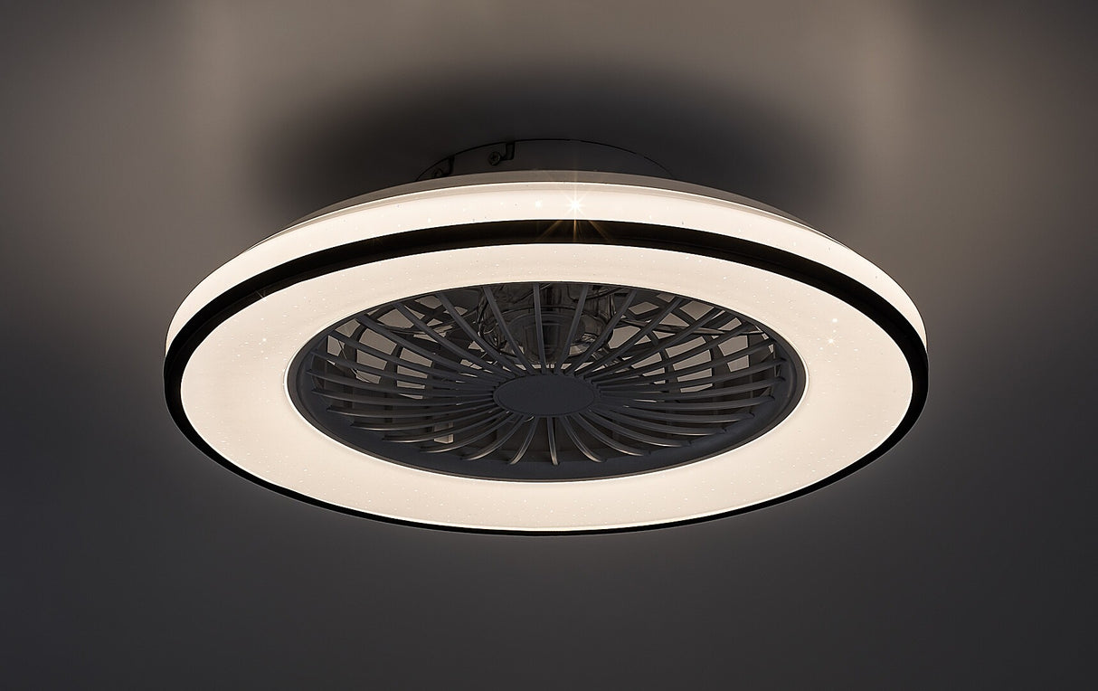 Plafoniera LED Dalfon2 cu ventilator, 48W, 2800lm, 3000K-6500K, D.48,5cm, IP20, Rabalux, 71331