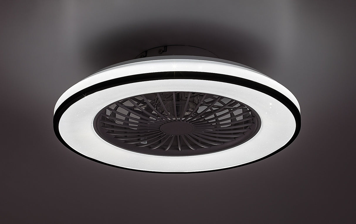 Plafoniera LED Dalfon2 cu ventilator, 48W, 2800lm, 3000K-6500K, D.48,5cm, IP20, Rabalux, 71331