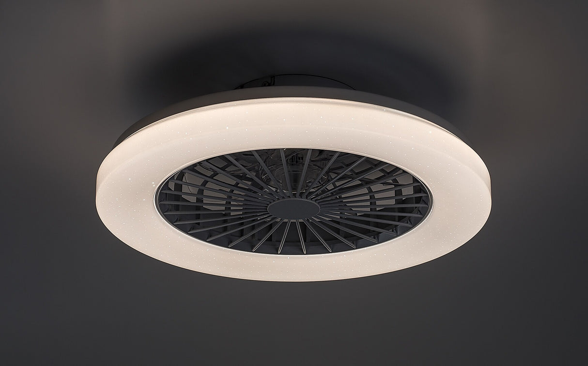 Plafoniera LED Dalfon2 cu ventilator, 48W, 3500lm, 3000K-6500K, RGB, D.48,5cm, IP20, Rabalux, 71333