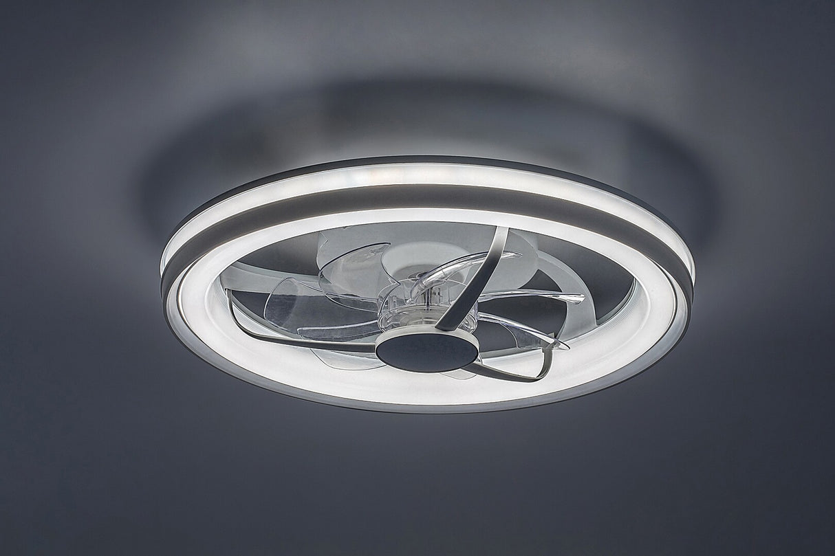 Plafoniera LED Fanricius cu ventilator, 40W, 2200lm, 3000K-6500K, WIFI, D.48cm, IP20, Rabalux, 71335