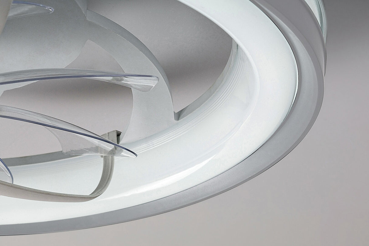 Plafoniera LED Fanricius cu ventilator, 40W, 2200lm, 3000K-6500K, WIFI, D.48cm, IP20, Rabalux, 71335