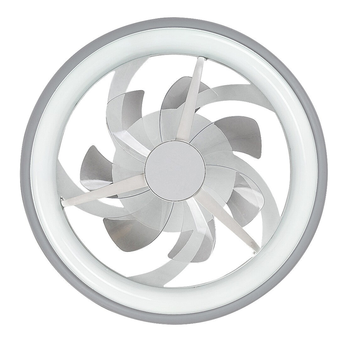 Plafoniera LED Fanricius cu ventilator, 40W, 2200lm, 3000K-6500K, WIFI, D.48cm, IP20, Rabalux, 71335