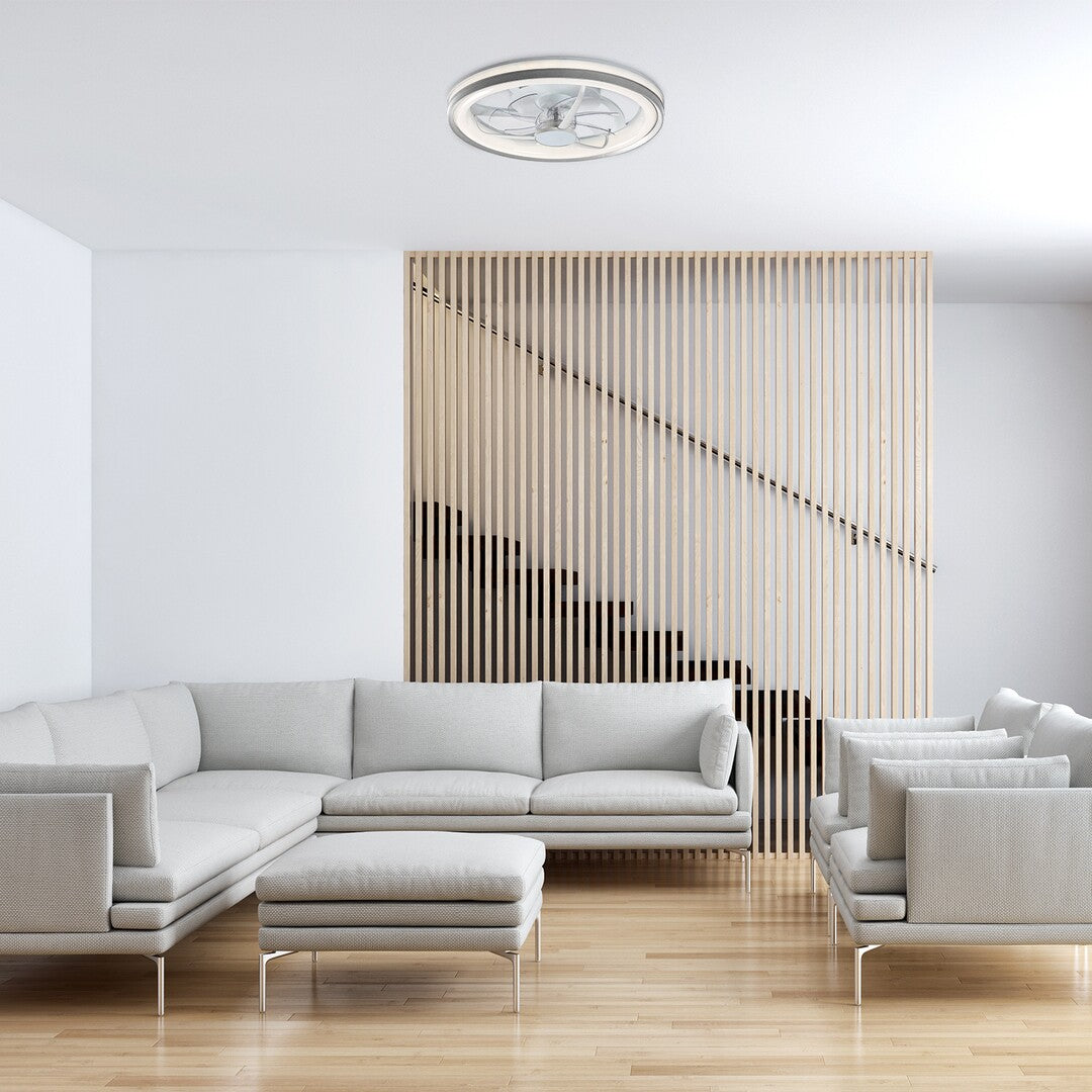 Plafoniera LED Fanricius cu ventilator, 40W, 2200lm, 3000K-6500K, WIFI, D.48cm, IP20, Rabalux, 71335