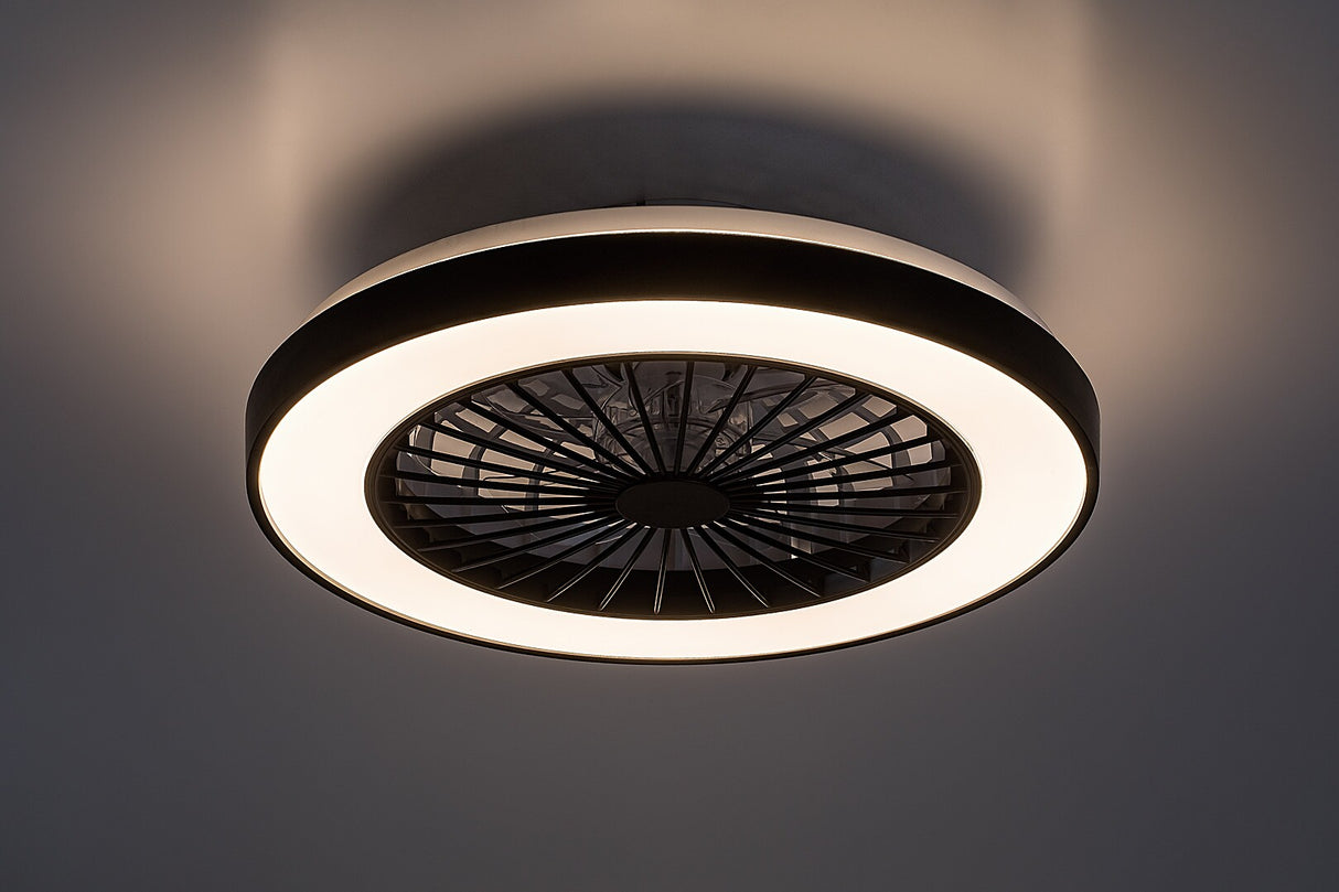 Plafoniera LED Dalfon2 cu ventilator, 40W, 2200lm, 3000K-6500K, WIFI, D.48cm, IP20, Rabalux, 71336